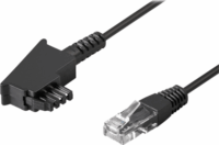 Good Connections TAE-F apa - RJ45 apa telefon.kábel 6m - Fekete