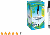 Paper Mate 2187701 50 darabos Golyóstoll készlet (Fekete tinta / M) - Fekete