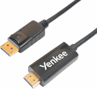 Yenkee YCH 415 HDMI apa - DisplayPort apa Kábel 2m - Fekete