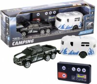 Revell Mini Távirányítós autó lakókocsival - Fekete/Fehér