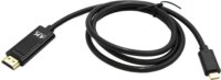 HCT 028-211 USB-C apa - HDMI apa Kábel 1.8m - Fekete