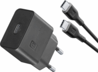Cellularline USB-C Hálózati töltő szett 25W - Fekete
