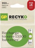 GP B2511V ReCyko Újratölthető NiMH ceruzaelem AAA microUSB 950mAh 1.2V (6db/csomag)