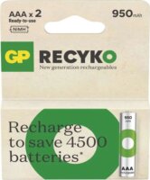 GP B25112 ReCyko Újratölthető NiMH ceruzaelem AAA microUSB 950mAh 1.2V (2db/csomag)