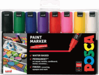Uni Posca PC-8K 8mm Dekormarker készlet - Vegyes színek (8 db / csomag)