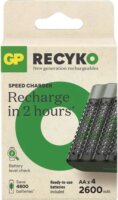 GP B50457 Speed M452 + 4xAA ReCyko NiMH Akkumulátor töltő + 4db ReCyko elem (2600mAh)