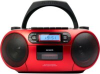 Aiwa BBTC-550RD Boombox Hordozható rádiós CD lejátszó - Piros