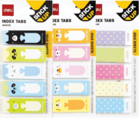 Deli FUN4 45x15mm színes jelölőcímke (5x30 ív) - Mintás