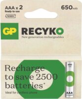 GP HR03 ReCyko Újratölthető NiMH ceruzaelem AAA microUSB 650mAh 1.2V (2db/csomag)