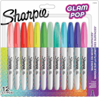 Sharpie 2198780 Glam Pop Fine Dekormarker készlet - Vegyes színek (12 db / csomag)