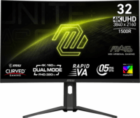 MSI 31,5" MAG 321CUPDF 16:9 UHD Rapid VA Ívelt Gaming Monitor - Fekete