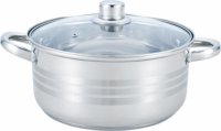 TOO KT-219 Rozsdamentes Acél Fazél fedővel 28cm 8,5L - Inox