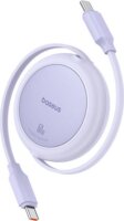 Baseus Free2Pull Mini USB-C apa - USB-C apa Adatkábel 60W 1m - Lila