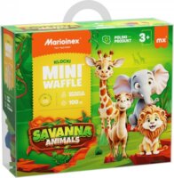 Marioinex Mini Waffle 100 darabos Savanna állatos építő játék
