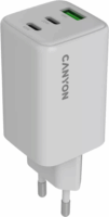 Canyon CU65ACC USB-A / 2xUSB-C Hálózati Gyorstöltő Adapter 65W - Fehér