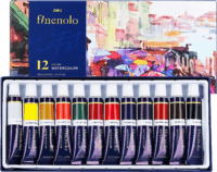 Deli Finenolo akvarellfesték készlet 12x12ml - Vegyes színek