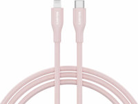 Canyon CLNM60 C-L USB-C apa - Lightning apa 2.0 Adat és töltő kábel 1m - Rózsaszín