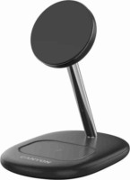 Canyon WCS-205 2 in 1 MagSafe Vezeték Nélküli Töltő Állvány 15W - Fekete (Töltő Adapter Nélkül)