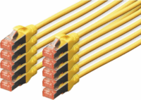 DIGITUS S/FTP CAT6 RJ45 Patch kábel 3m - Sárga (10db/csomag)