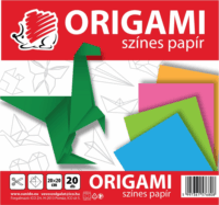 ICO Süni 20 x 20 cm Origami lapok - Vegyes színek (20 lap / csomag)