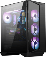 MSI MPG GUNGNIR 110R Midi Torony Számítógépház + 4db 120mm RGB ventilátor - Fekete