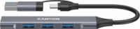 Canyon DS-02 USB-A/USB-C 4-port HUB - Szürke
