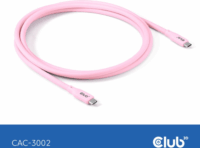 Club 3D Lifestyle USB-C apa - USB-C apa 4.0 Adat és töltő kábel 2m - Rózsaszín