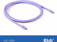 Club 3D Lifestyle USB-C apa - USB-C apa 4.0 Adat és töltő kábel 2m - Lila