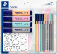 Staedtler Pastell 61 SBK1 Színező Filctoll készlet - Vegyes színek (12 db / csomag)