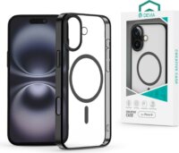 Devia ST116245 Glimmer Apple iPhone 16 Mágneses Hátlapvédő Telefontok - Fekete / Átlátszó