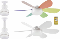 Beper P206VEN610 Mennyezeti ventilátor világítással 2 lapátkészlettel Ø 50cm - Fehér / Színes