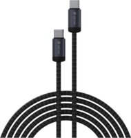 Devia ST107885 Gracious Series USB-C apa - USB-C apa Adat és töltőkábel 1m - Fekete