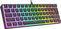 Rampage Radiant K11 Red Switch Mechanikus Vezetékes RGB Billentyűzet ISO - Fekete