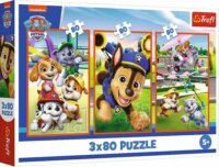 Trefl Mancs Őrjárat Mancsasztikus csapat - 3 x 80 darabos puzzle