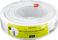 Goobay 49761 SAT Koax kábel 120 dB 20m - Fehér