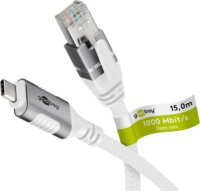 Goobay 74181 USB-C 3.1 apa - RJ45 apa Átalakító Adapter Kábel 15m - Fehér