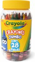 Crayola Óriás zsírkréta műanyag üvegben - Vegyes színek (28 db/csomag)