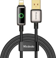 Mcdodo CA-6590 USB-A apa - Lightning apa Adat és töltő kábel 1.2m - Fekete