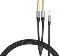 Vention BARHL 3.5mm Jack apa - 2x 6.35 Jack apa Kábel 10m - Fekete