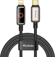 Mcdodo CA-6670 USB-C apa - Lightning apa Adat és töltő kábel 1.2m - Fekete