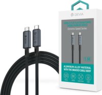Devia Extreme Speed Series USB-C apa - USB-C apa Adat- és töltőkábel 240W 1m - Fekete