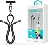 Devia Extreme Speed Series Woven USB-C apa - USB-C apa Adat- és töltőkábel 1.6m - Fekete