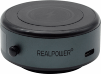 Realpower 492652 ChargeAir MAG Car Mobiltelefon autós tartó/töltő 15W - Fekete/Ezüst