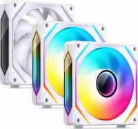 Jonsbo ZL-120W 120mm PWM ARGB Rendszerhűtő ventilátor 3db - Fehér