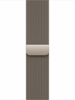 Apple Watch S1/S2/S3/S4/S5/S6/S7/S8/S9/S10/SE Gyári Milánói Fém Pánt 38/40/41/42mm - Natúr Titán