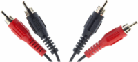 Sencor SAV 102-025 2xRCA apa - 2xRCA apa Kábel 2.5m - Fekete