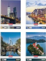 Herlitz City II 70 lapos A4 vonalas spirálfüzet - Többfajta