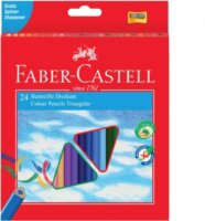Faber-Castell ECO Háromszögletű színes ceruza készlet hegyezővel (24 db / csomag)