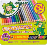Jolly Superstick Kinderfest Metallic Mix színesceruza készlet (24 db / csomag)