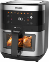Sencor SFR 9000SS AirFryer Forrólevegős sütő 9L 1700 Watt - Ezüst/Fekete